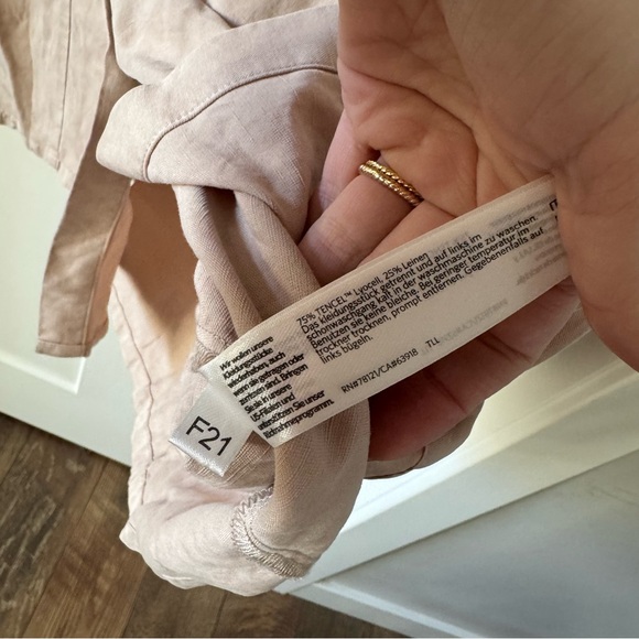 Eileen Fisher Tencel & Linen Button Front Casual Dress size Medium - Picture 8 of 10